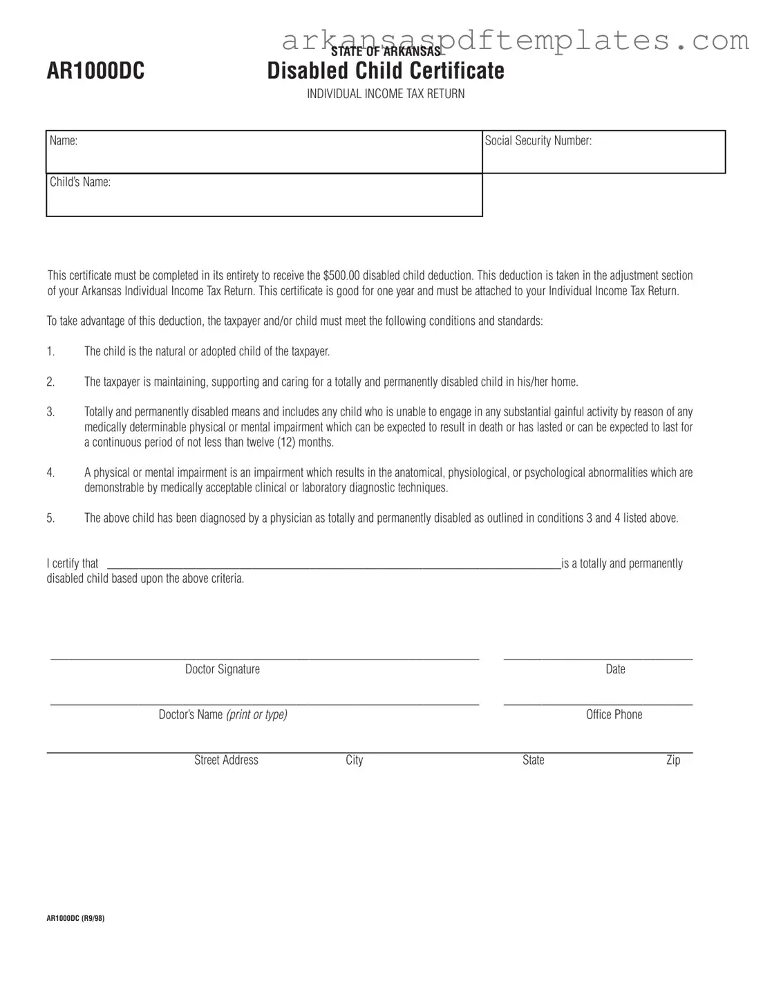 Fill Out a Valid Ar1000Dc Form