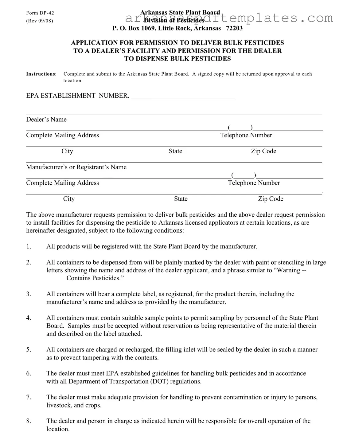 Fill Out a Valid Arkansas Dp 42 Form